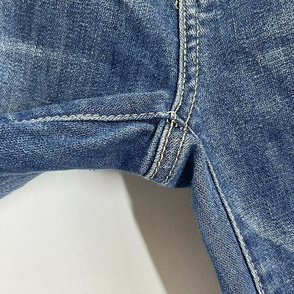 American Eagle Size 4 Super Stretch Hi Rise Jegging Distressed Skinny Blue Jeans - Picture 7 of 10